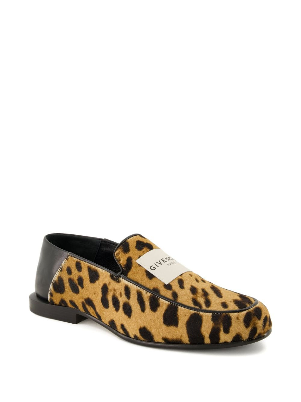 leopard-print leather loafers - 2