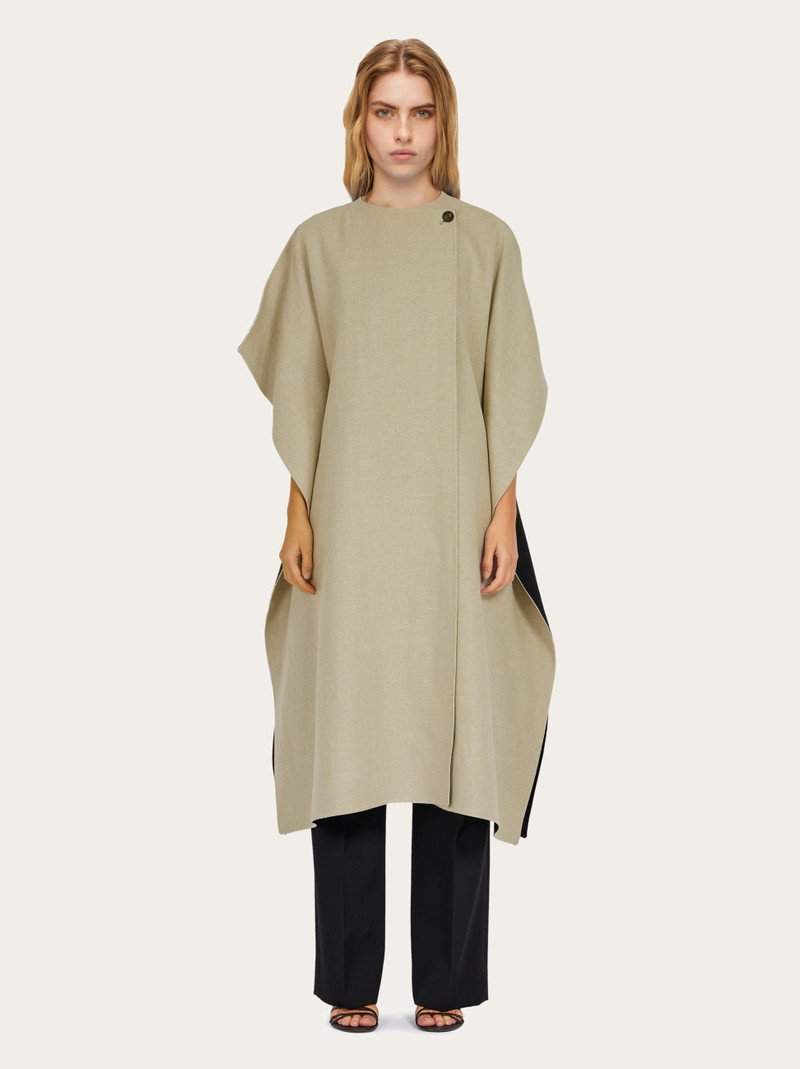FERRAGAMO Two tone layered cape outlook
