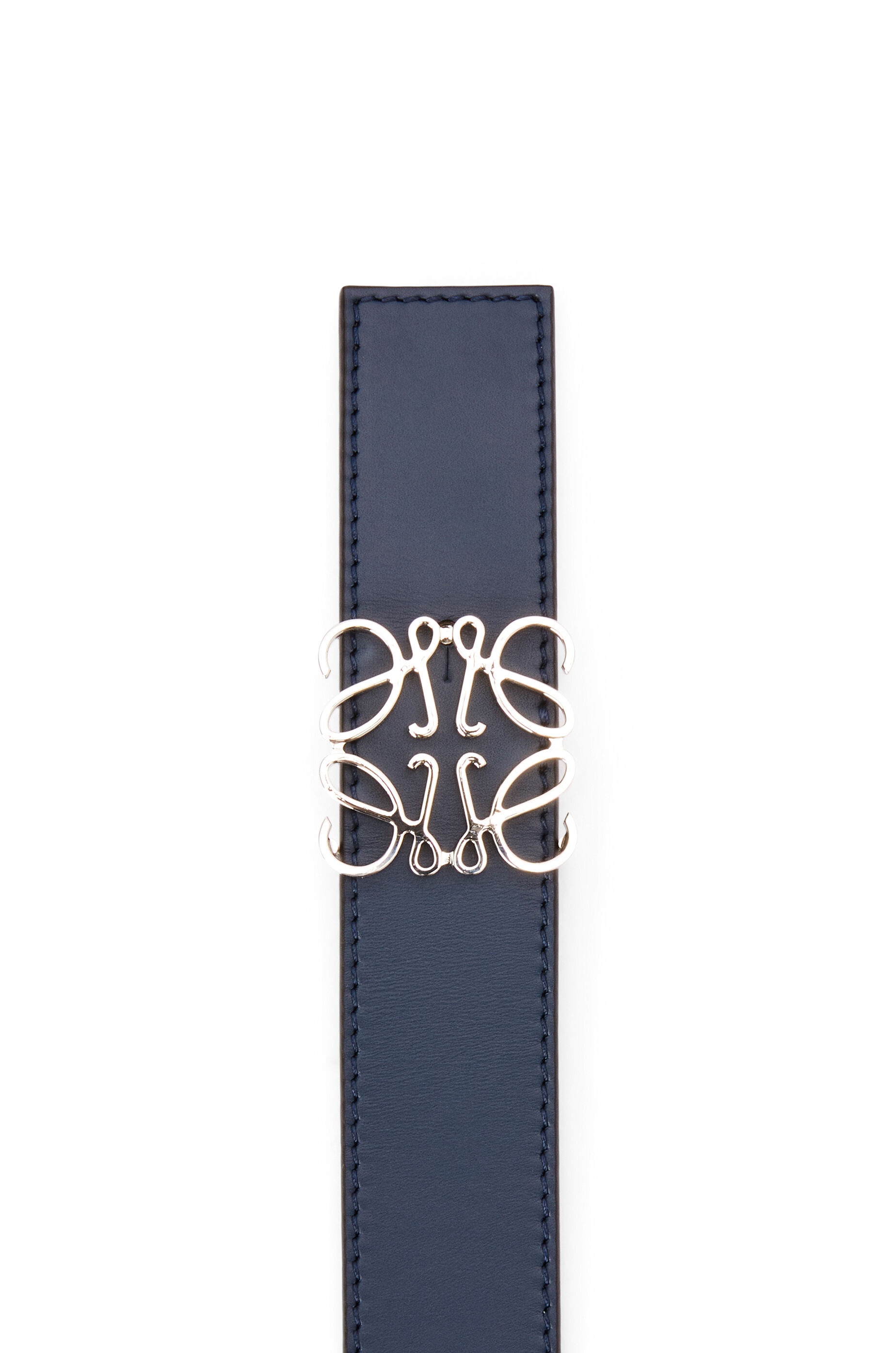 Anagram belt in soft grained calfskin and smooth calfskin - 11