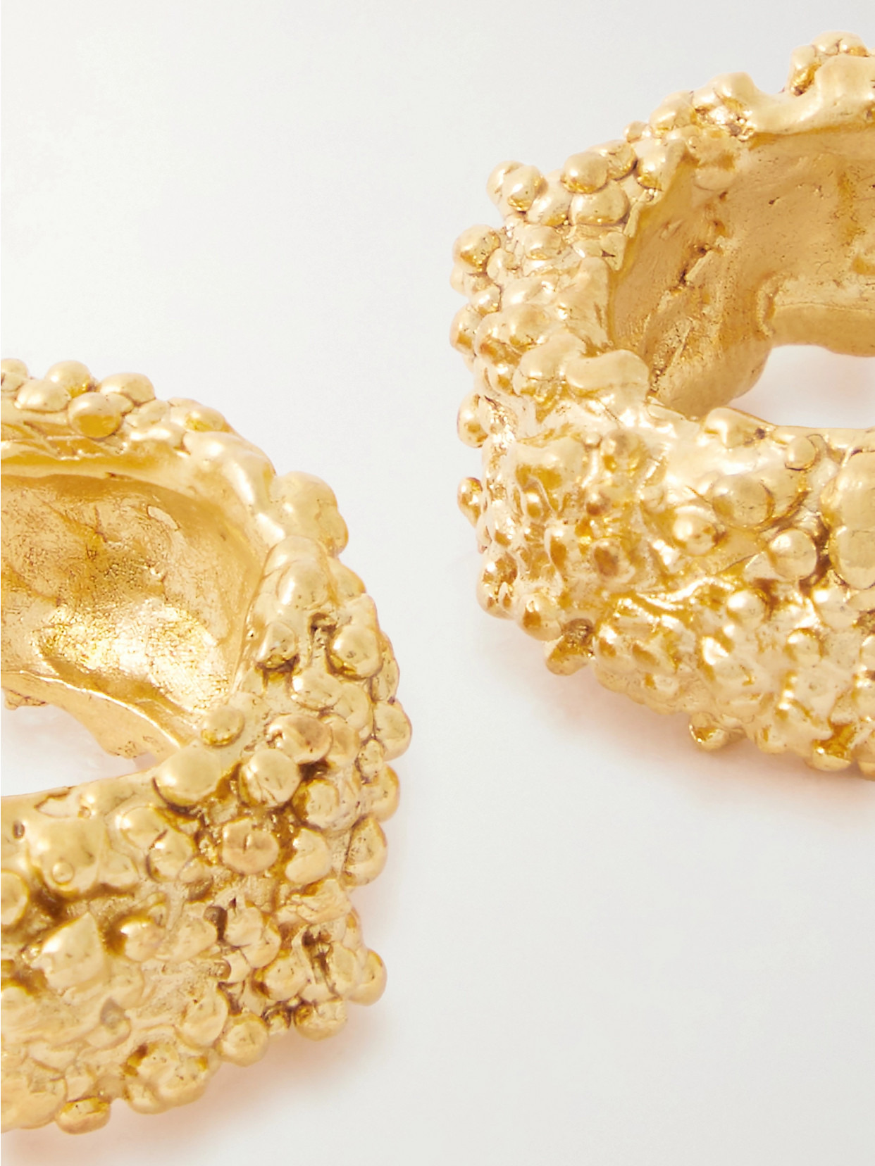 + Net Sustain The Rocky Road Gold-plated Hoop Earrings - 4