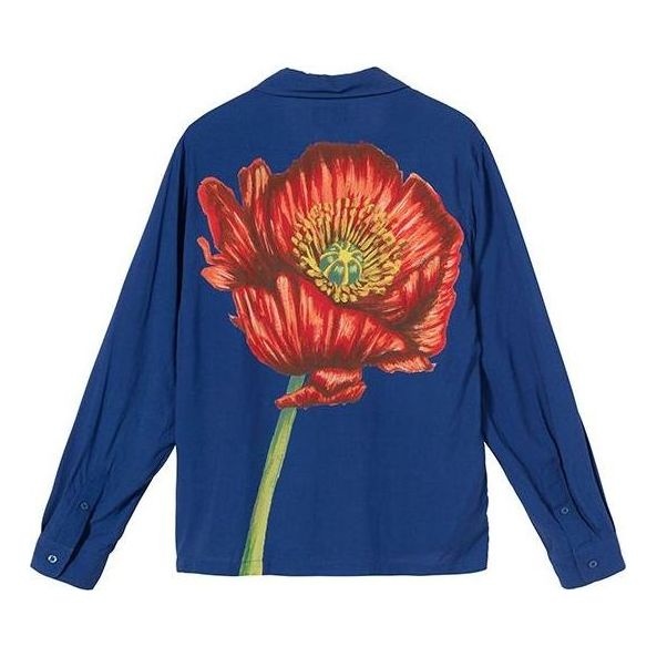 Stussy Big Poppy Ls Shirt 'Blue' 1110145 - 1