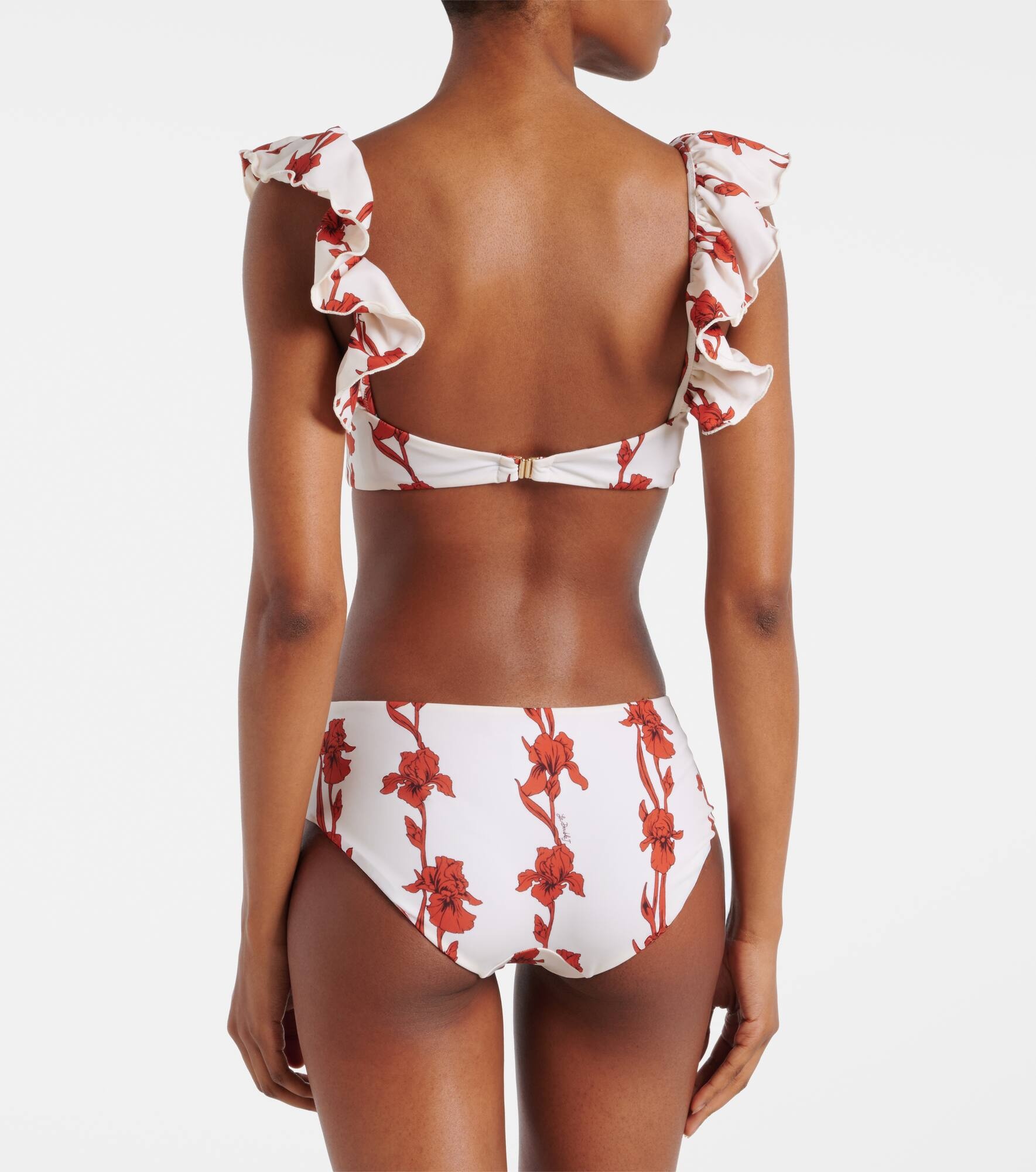 Floral ruffled bikini top - 3