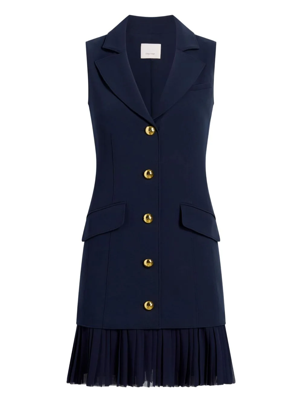 button-embellishment mini dress - 1