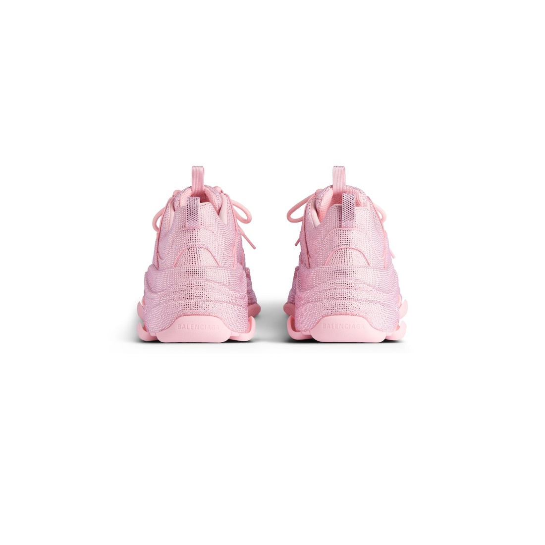 Women's Triple S Sneaker With Rhinestones in Light Pink - 5