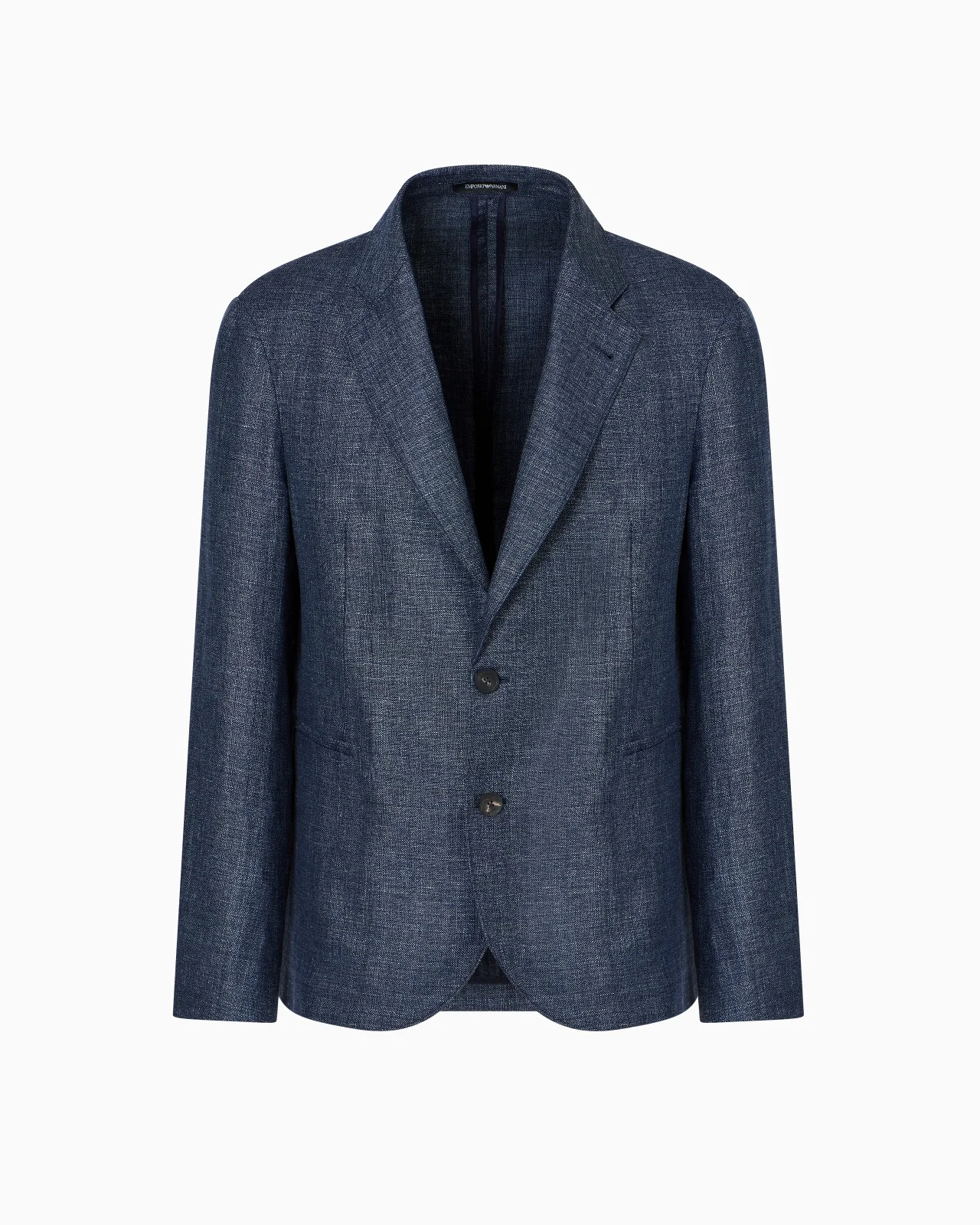 FADED LINEN AND WOOL SINGLE-BREASTED JACKET - 1