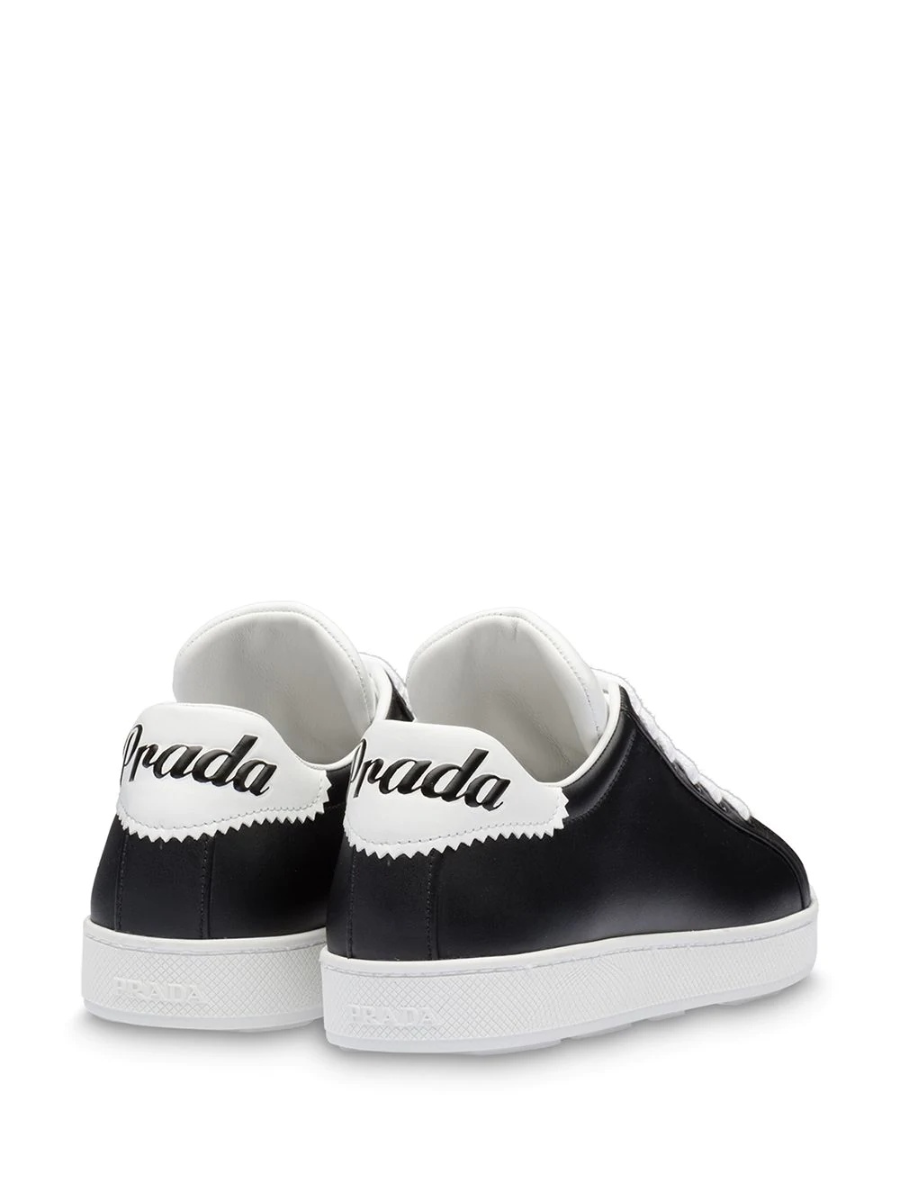 leather monochrome sneakers - 3