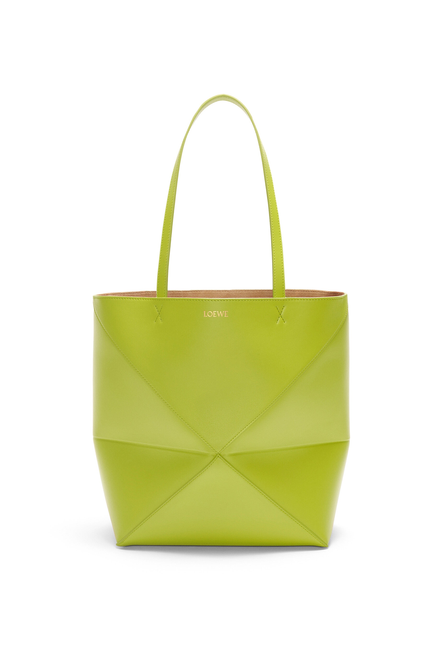 Puzzle Fold Tote in shiny calfskin - 1