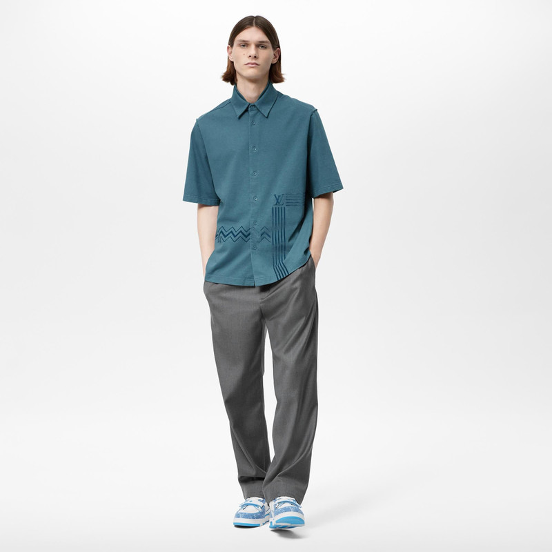 Louis Vuitton Karakoram Flock Print Jersey Shirt outlook