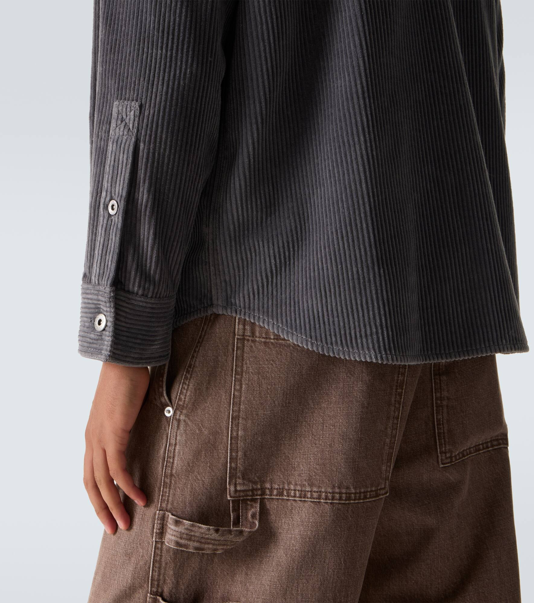 Matt cotton corduroy shirt - 6