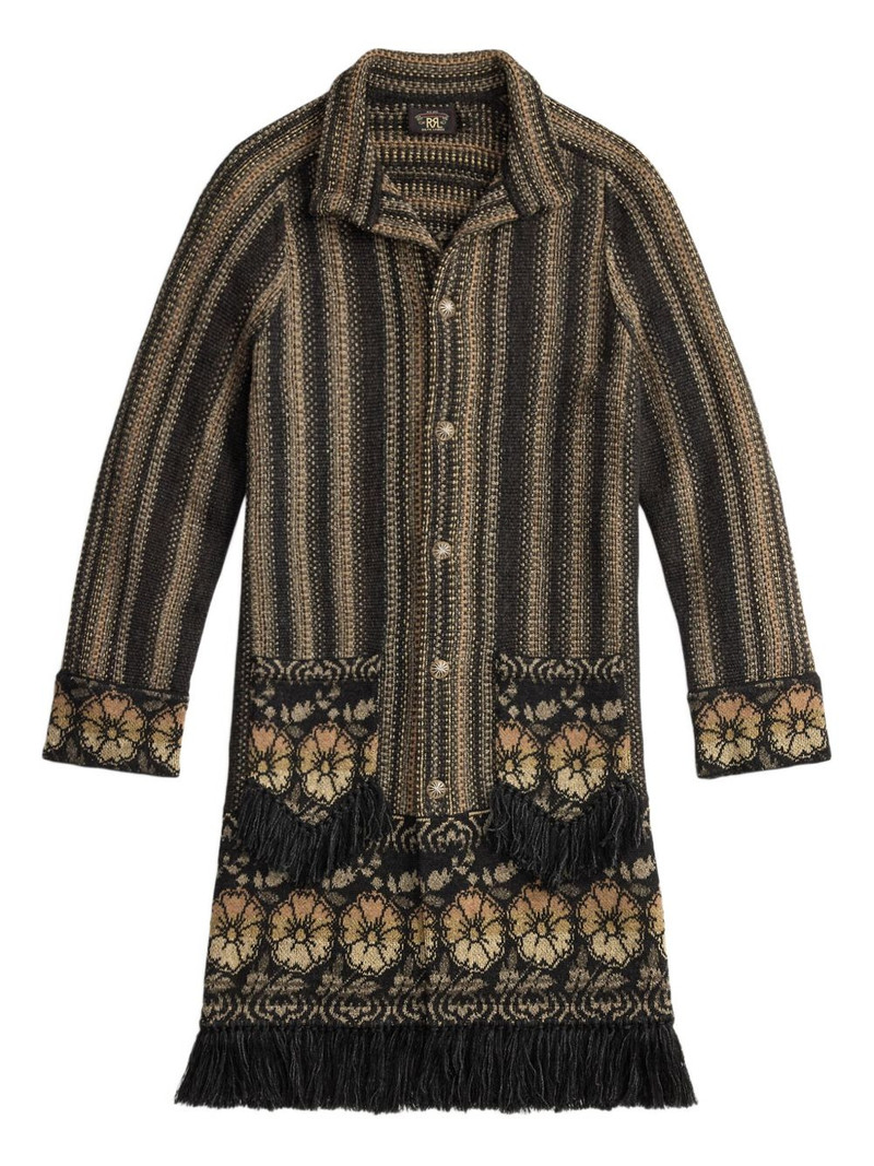 striped fringed coat 1
