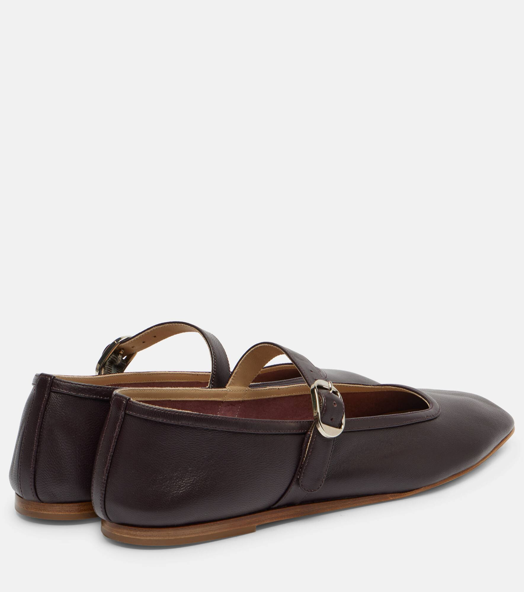 Leather Mary Jane ballet flats - 2