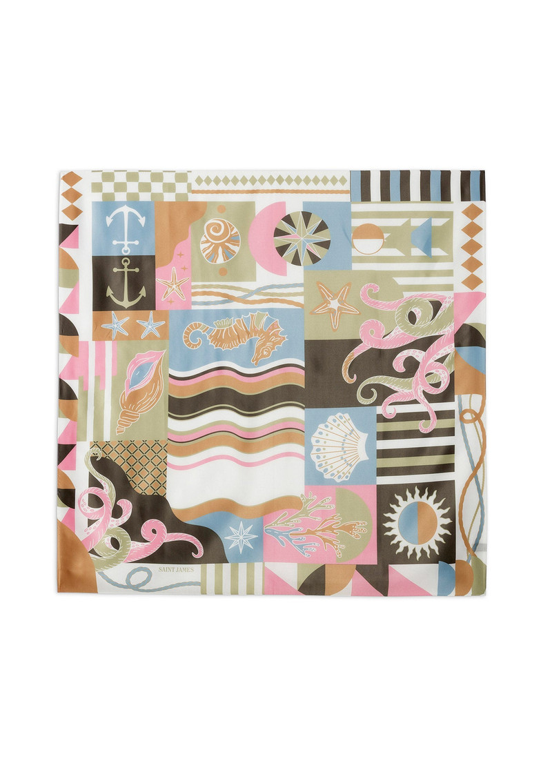 Seabed print square scarf 4