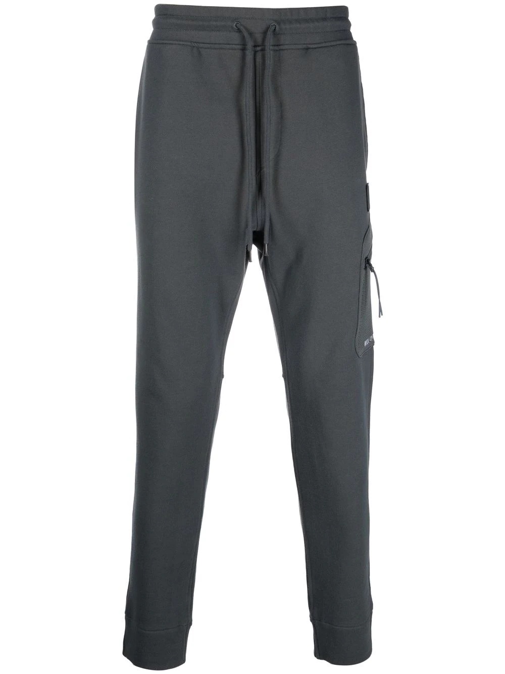 logo patch tapered track pants - 1