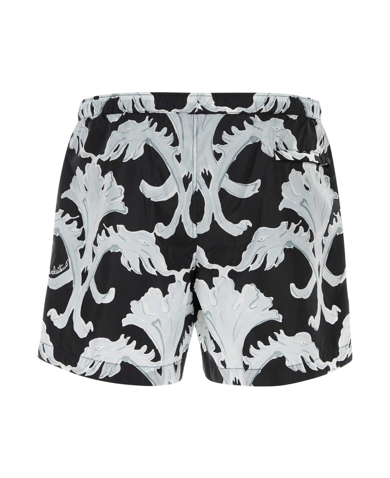Metamorphos Wall-print Swim Shorts - 2