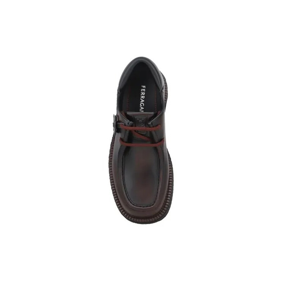 Ferragamo Brown Lace-Up Derbys - 4