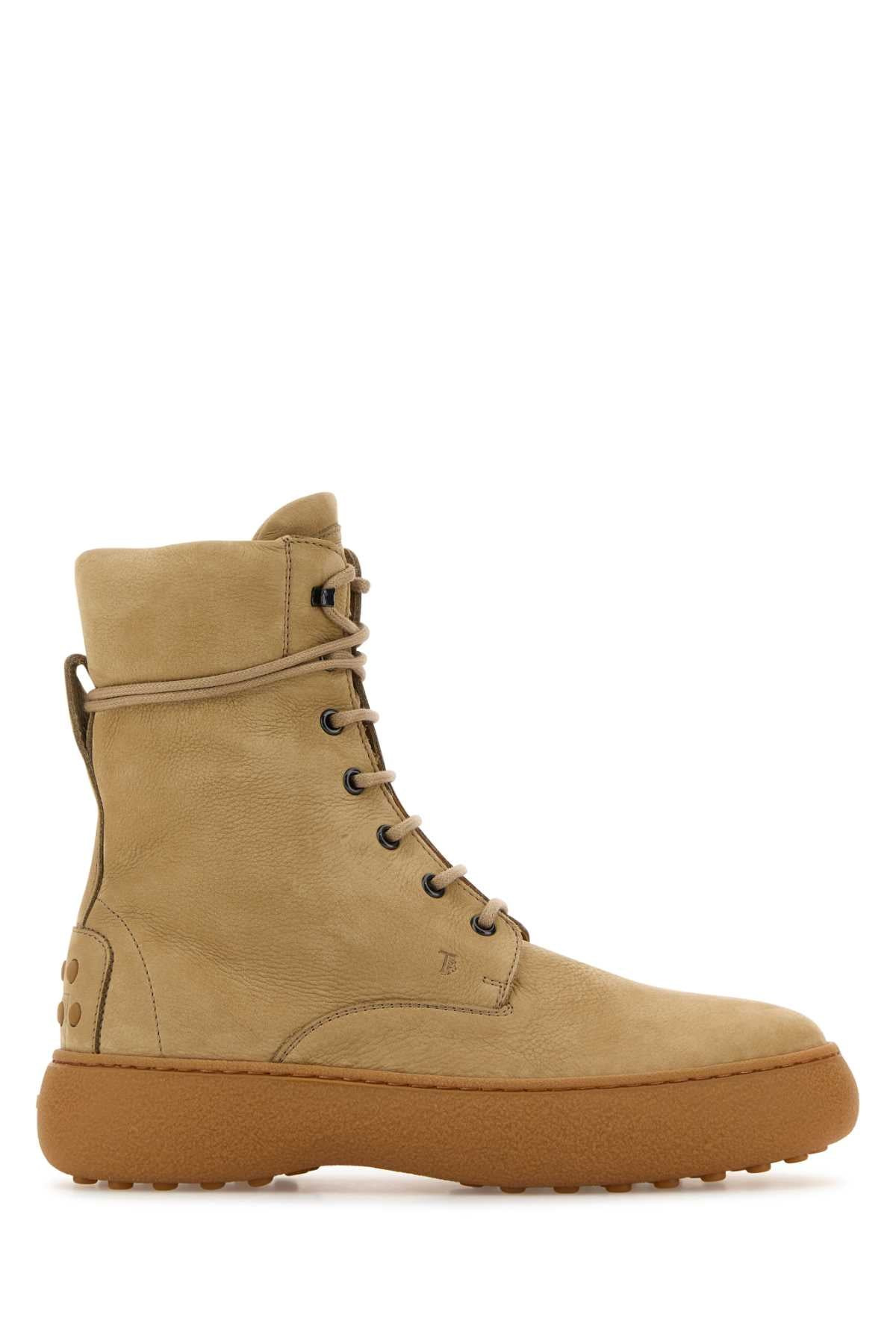 Tod's Woman Beige Leather Ankle Boots - 1