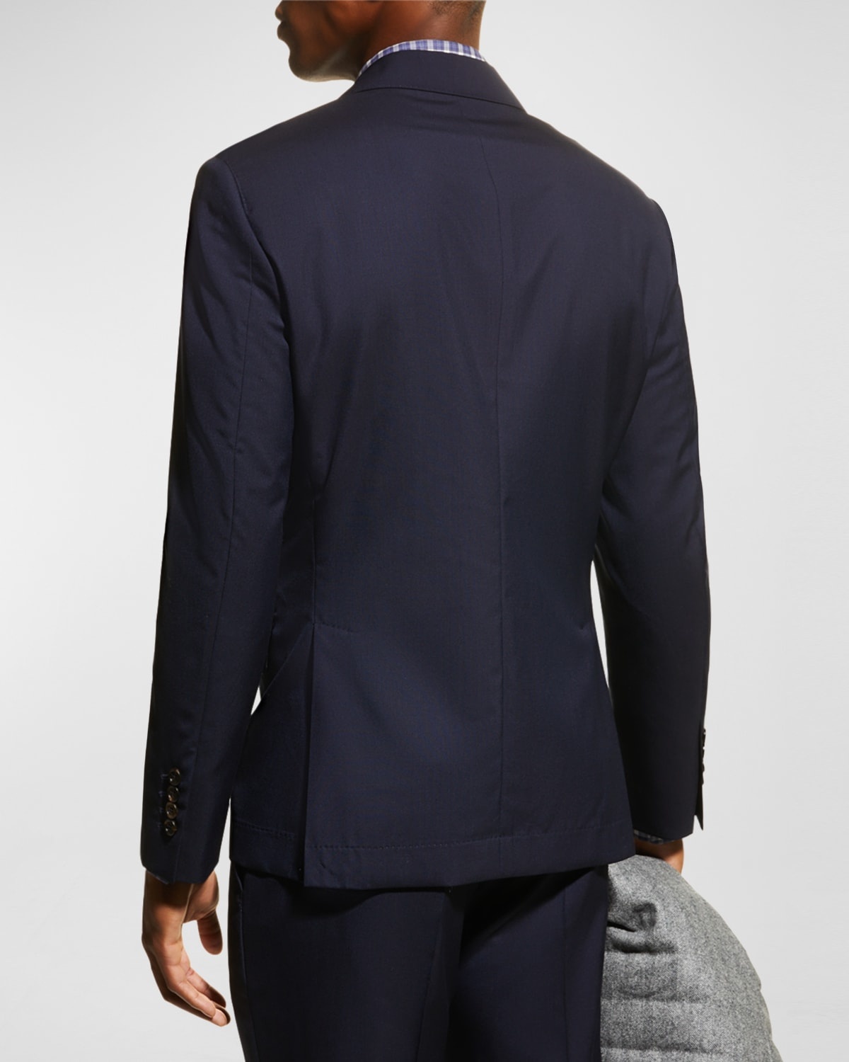 Men's Wool Three-Button Two-Piece Suit - 8