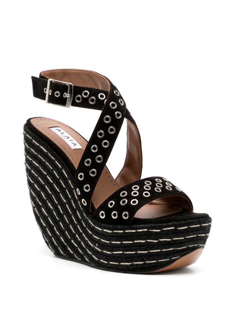 Eyelet Wedge Espadrilles - 2