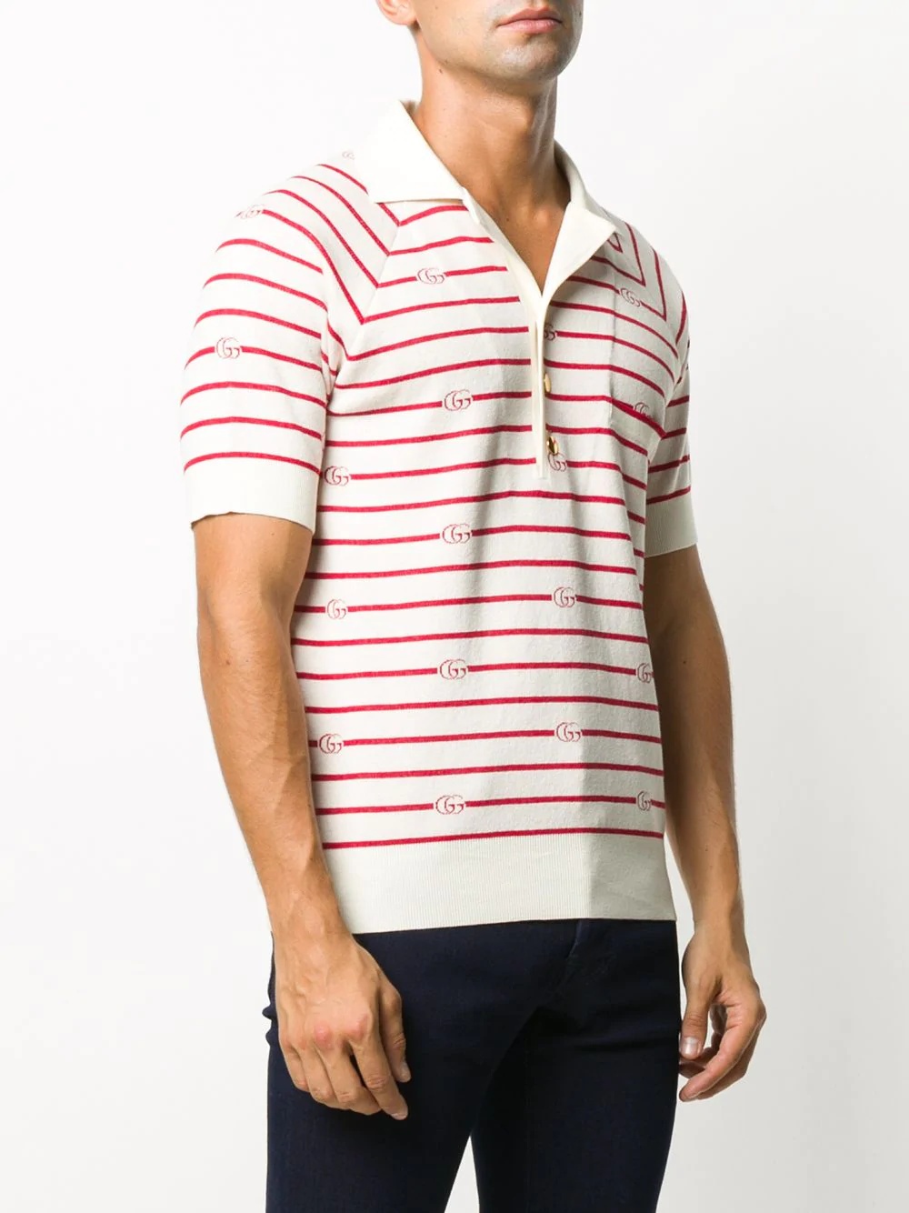 Double G striped polo shirt - 3