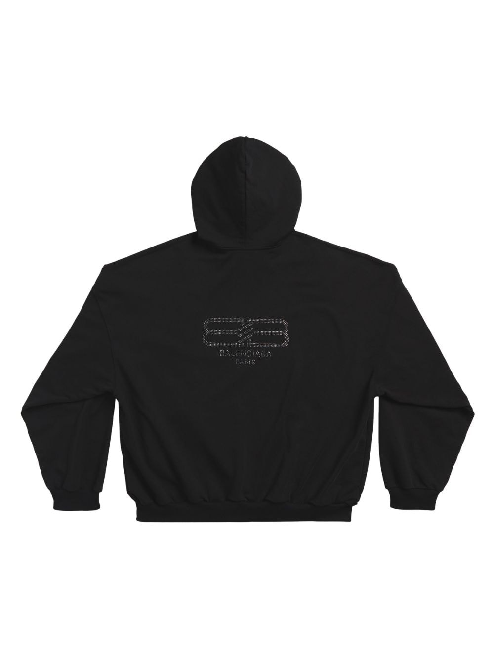 BALENCIAGA BB Paris Strass cotton hoodie | REVERSIBLE