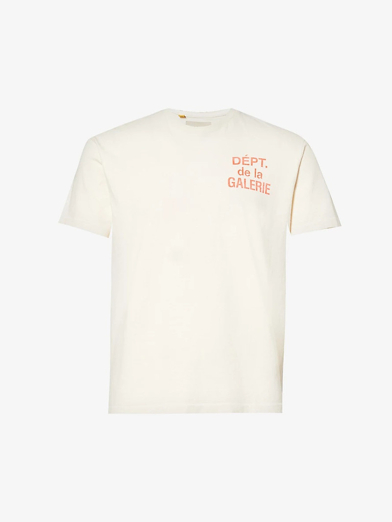 French branded-print cotton-jersey T-shirt - 1