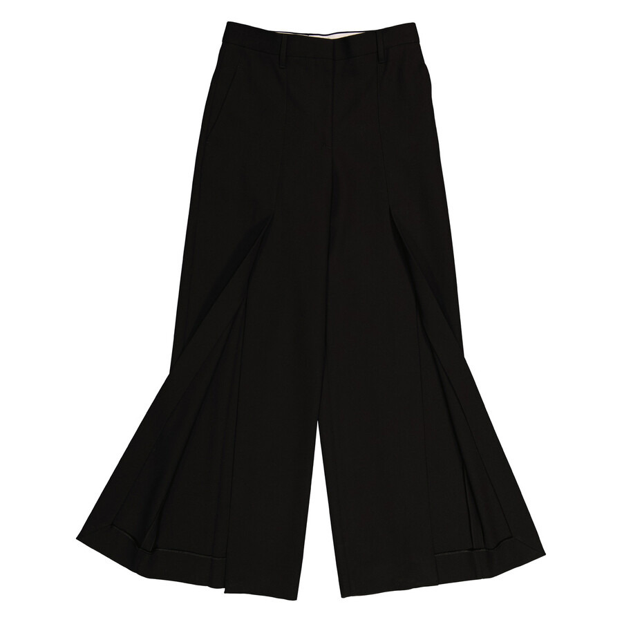 Burberry Wide Leg Wool Trouser With Slits - 7
