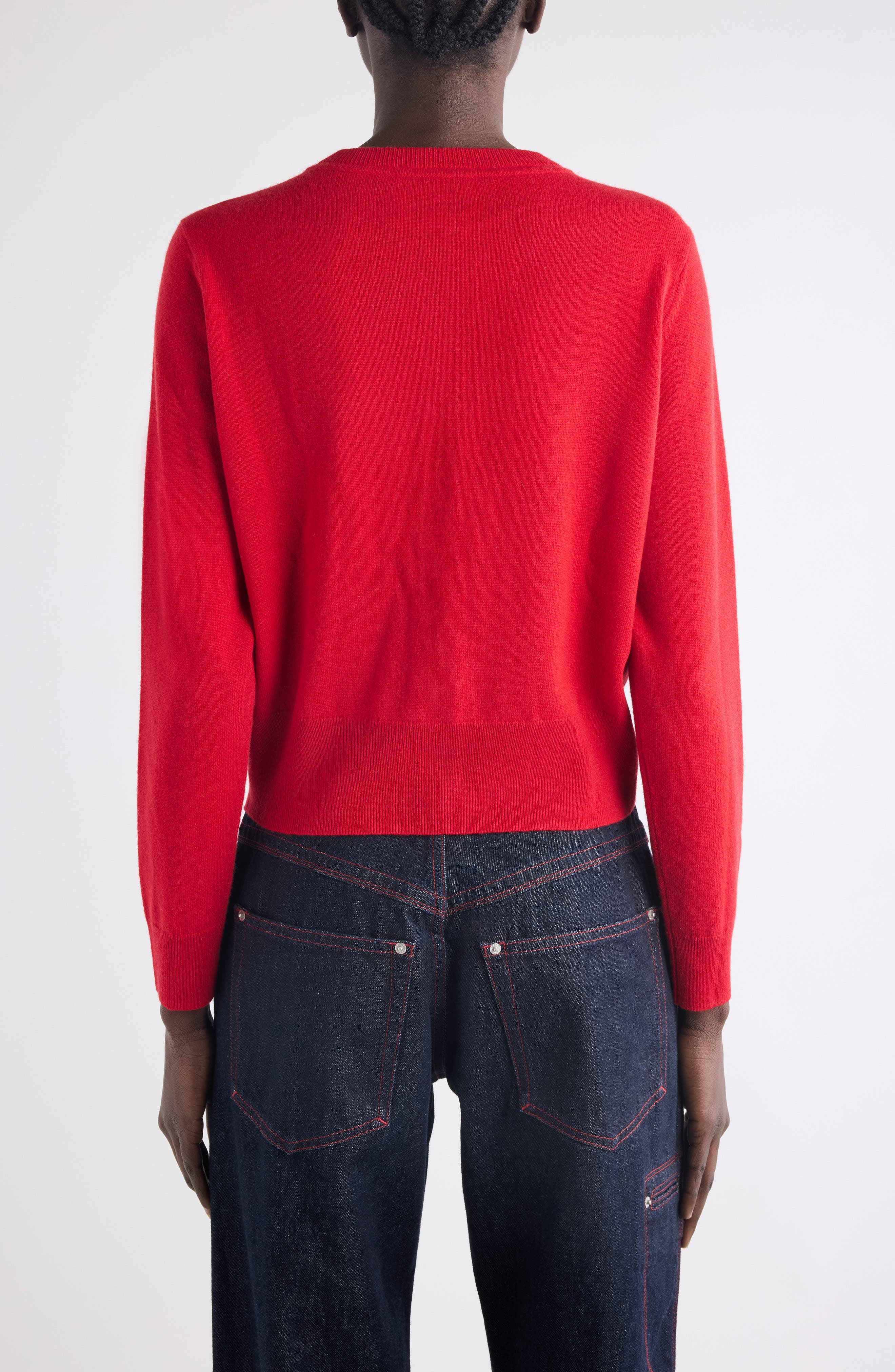Isabel Marant Idesia Merino Wool & Cashmere Cardigan in Poppy Red at Nordstrom - 3