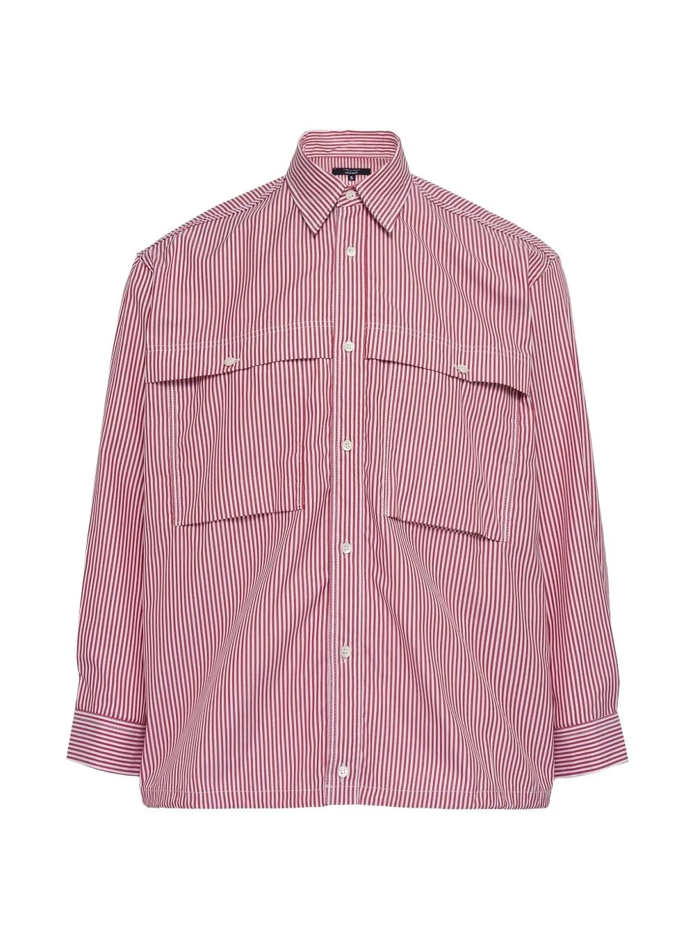 striped chest-pockets shirt - 1