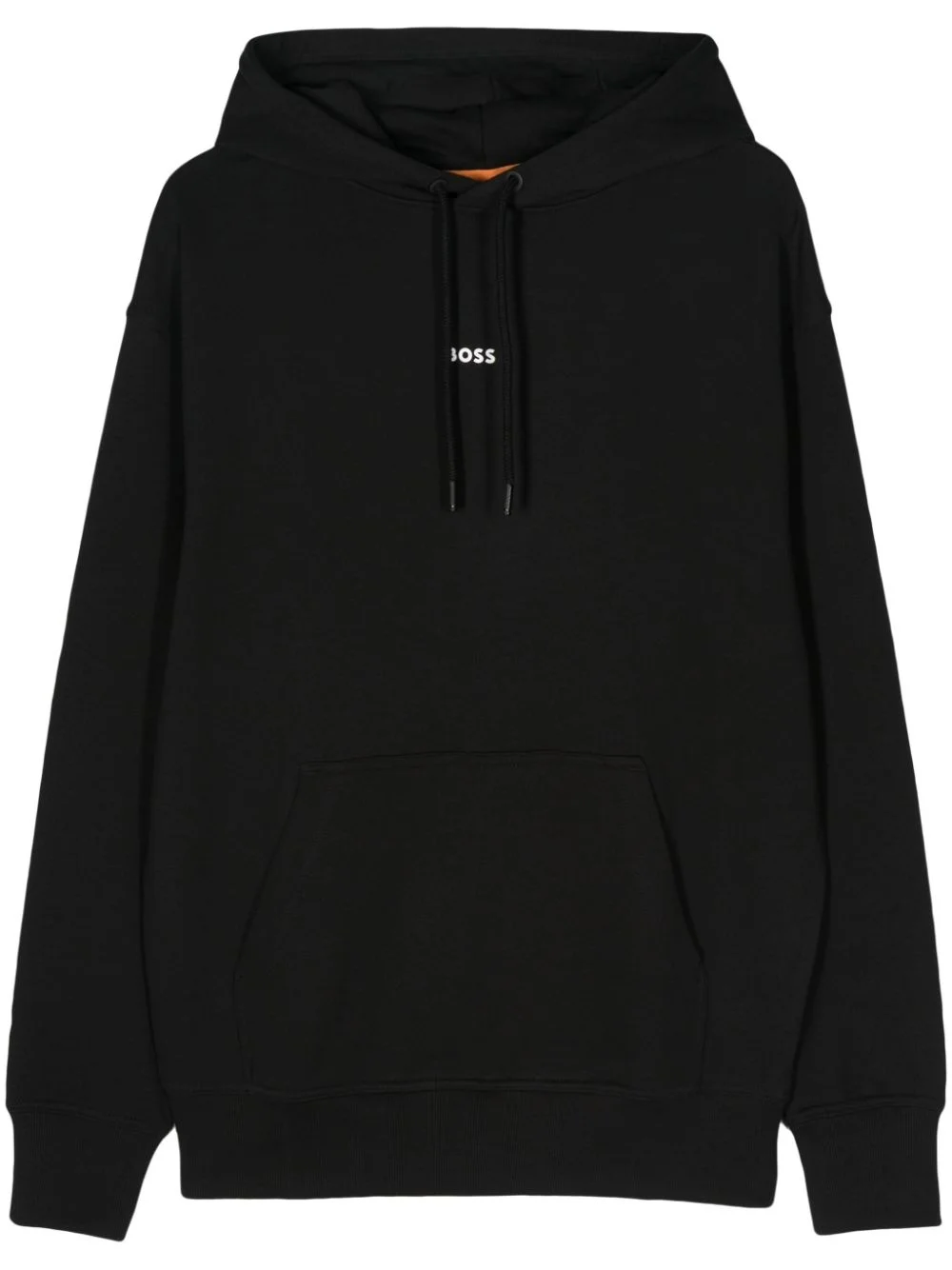 logo-rubberised cotton hoodie - 1