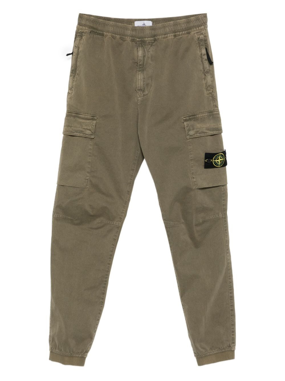 Logo cotton cargo trousers - 1