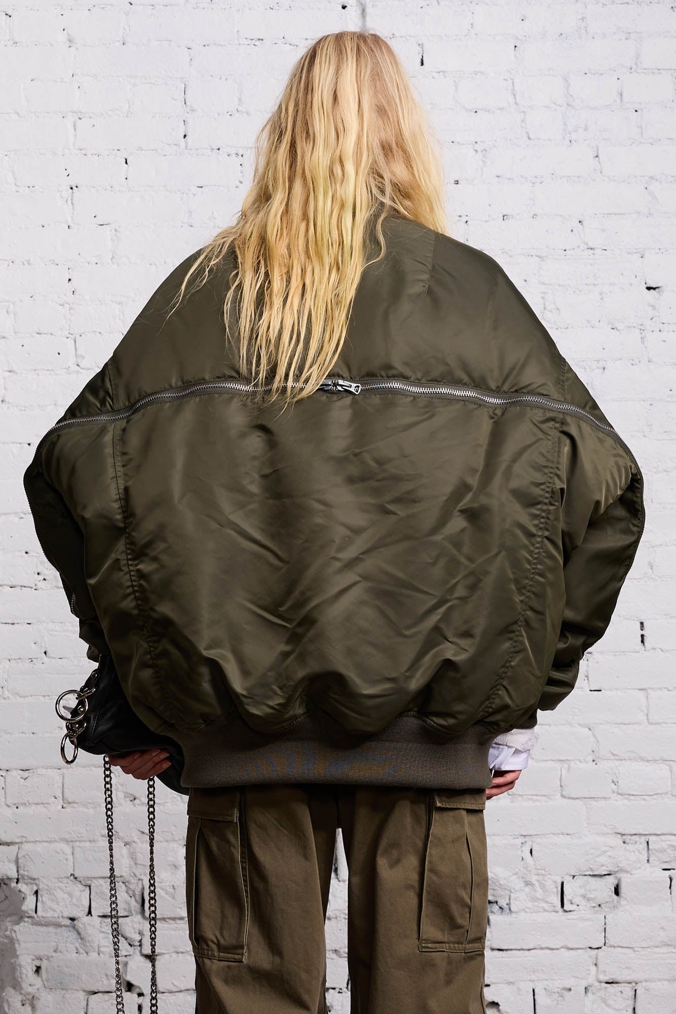 ZIP OUT DOWN BOMBER - OLIVE - 6