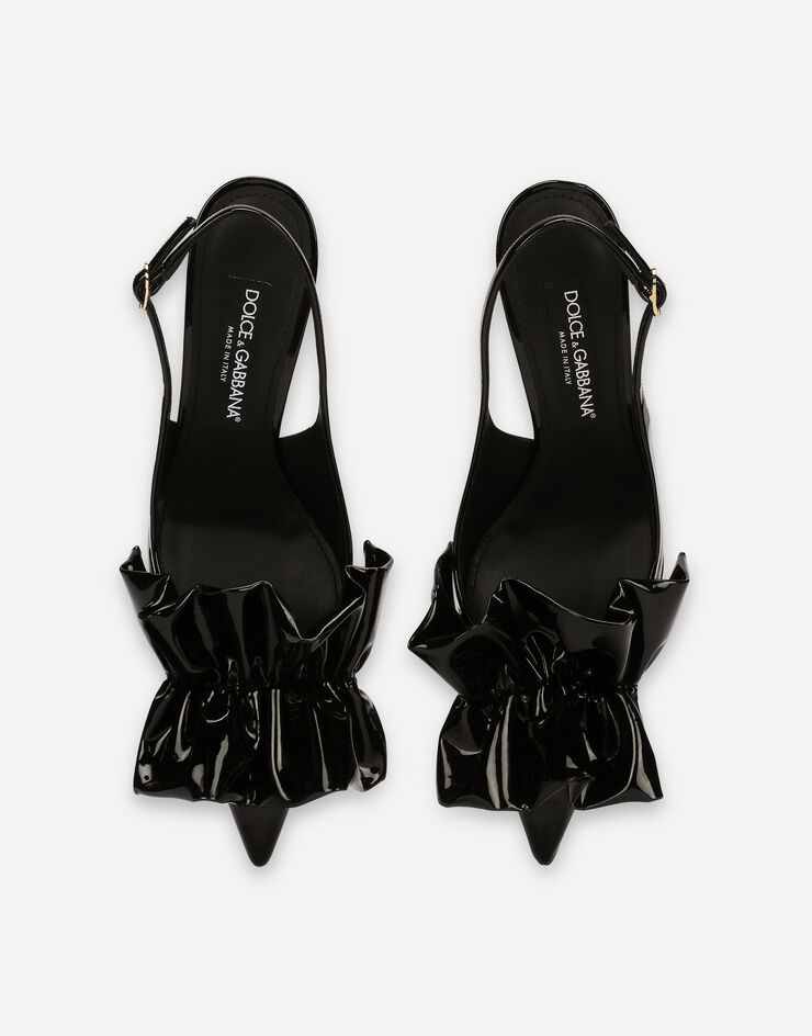 Patent leather slingbacks with ruching - 4