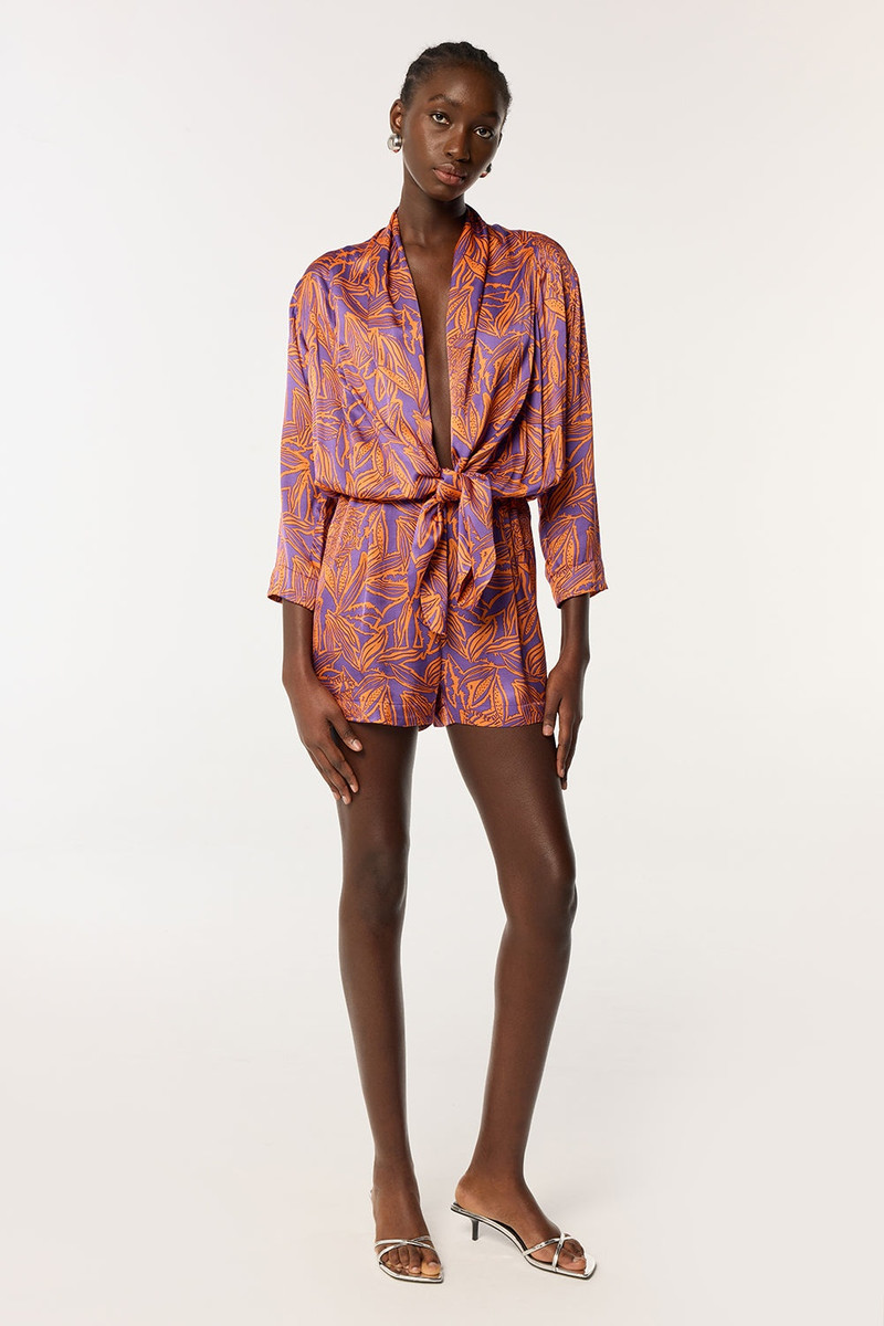 Short Jumpsuit Celie - Purple Pop Tiger 3