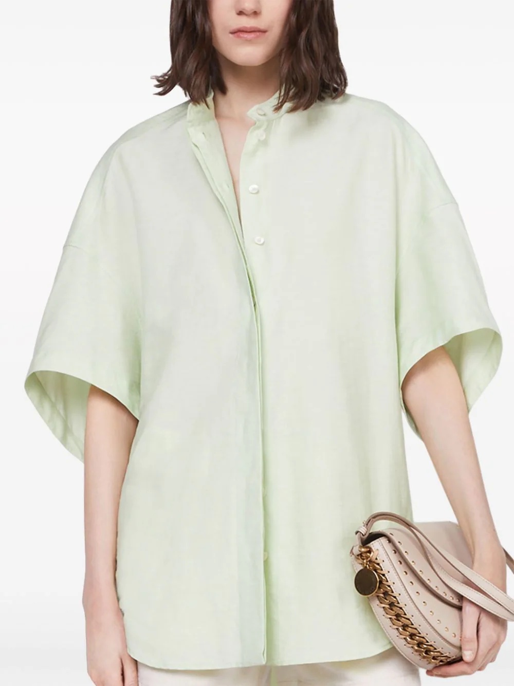 Mandarin Collar Tunic Shirt - 4