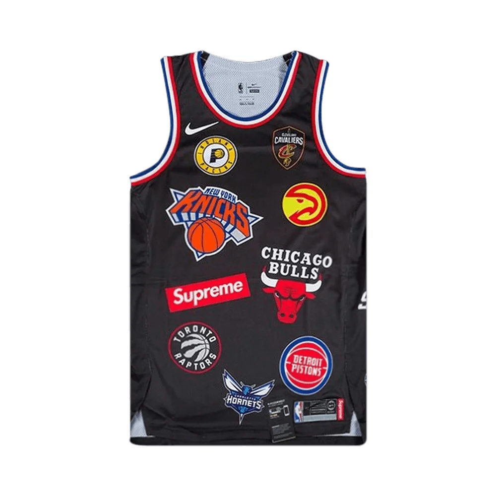 Supreme x Nike x NBA Teams Authentic Jersey 'Black' - 1