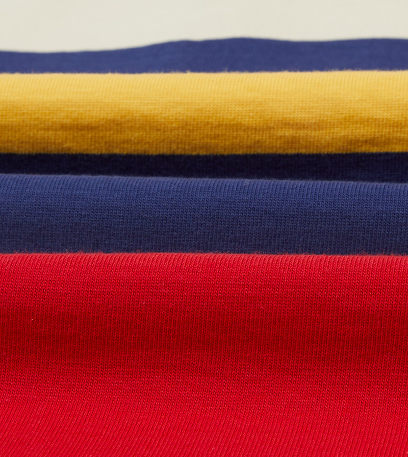 Red, Yellow and Navy Multi Stripe Cotton Rugby Shirt 2