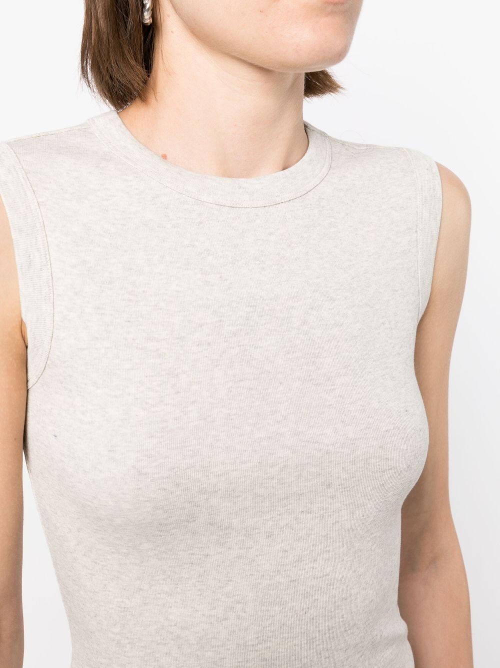 round-neck cotton tank top - 5