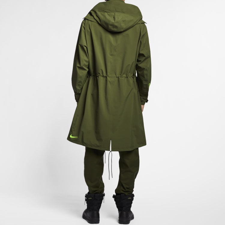 Nike LAB ACG GORE-TEX Hooded Coat 'Olive Canvas Volt Glow' AQ3516-395 - 4