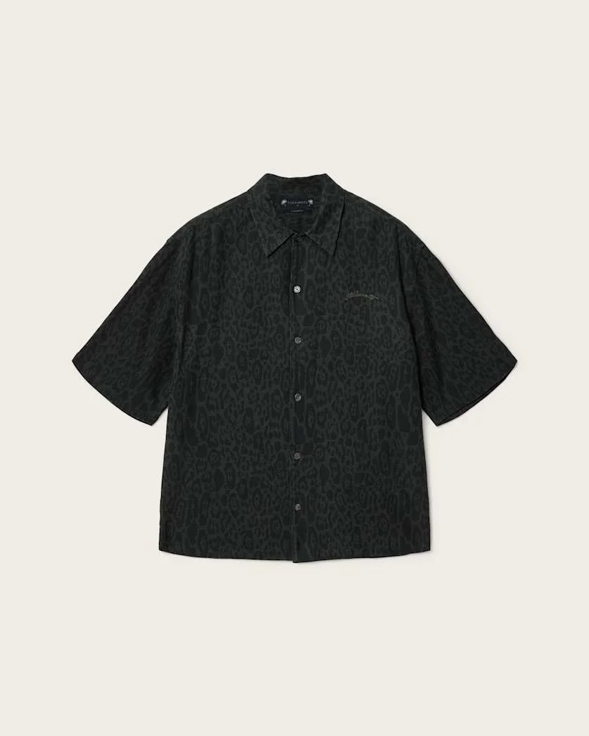LEOPARDO OVERSIZED LINEN BLEND SHIRT - 1