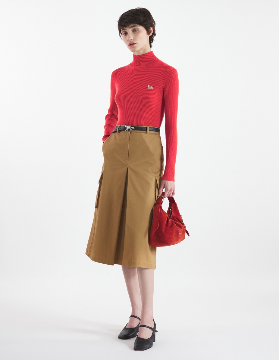 BABY FOX PATCH FINE RIBBED TURTLENECK - 2