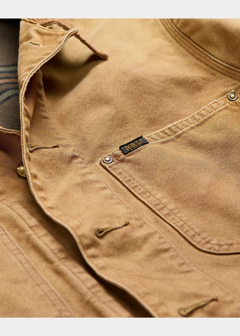 Corduroy-Collar Canvas Jacket 4