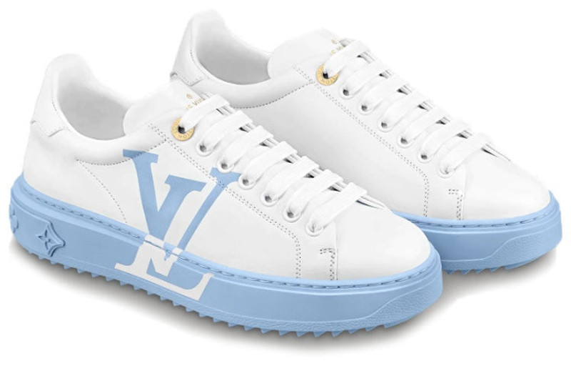 Louis Vuitton (WMNS) LOUIS VUITTON Time Out Sneakers 'White Blue' 1A8MZ7 outlook