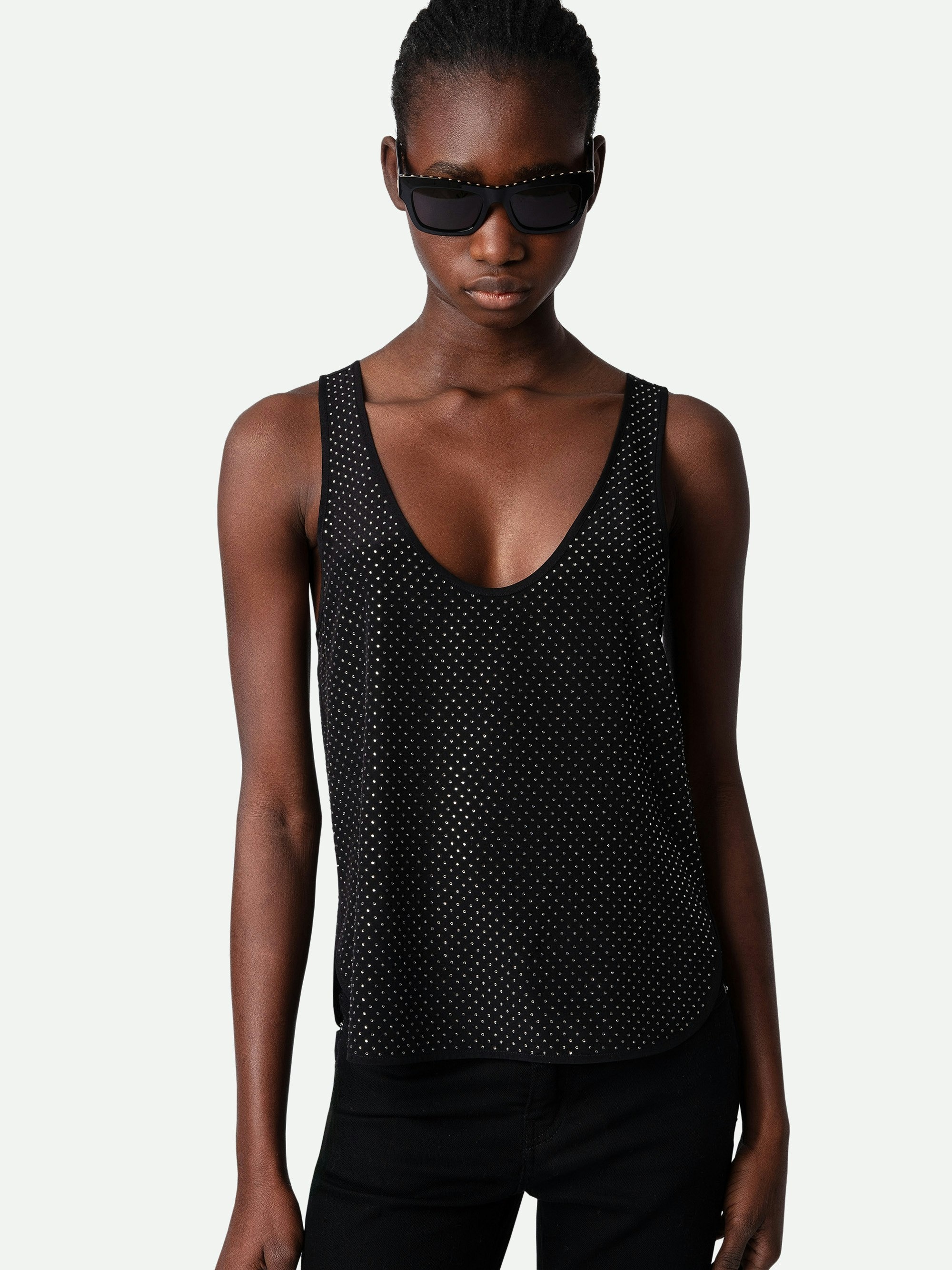 Carys Diamanté Silk Top - 5