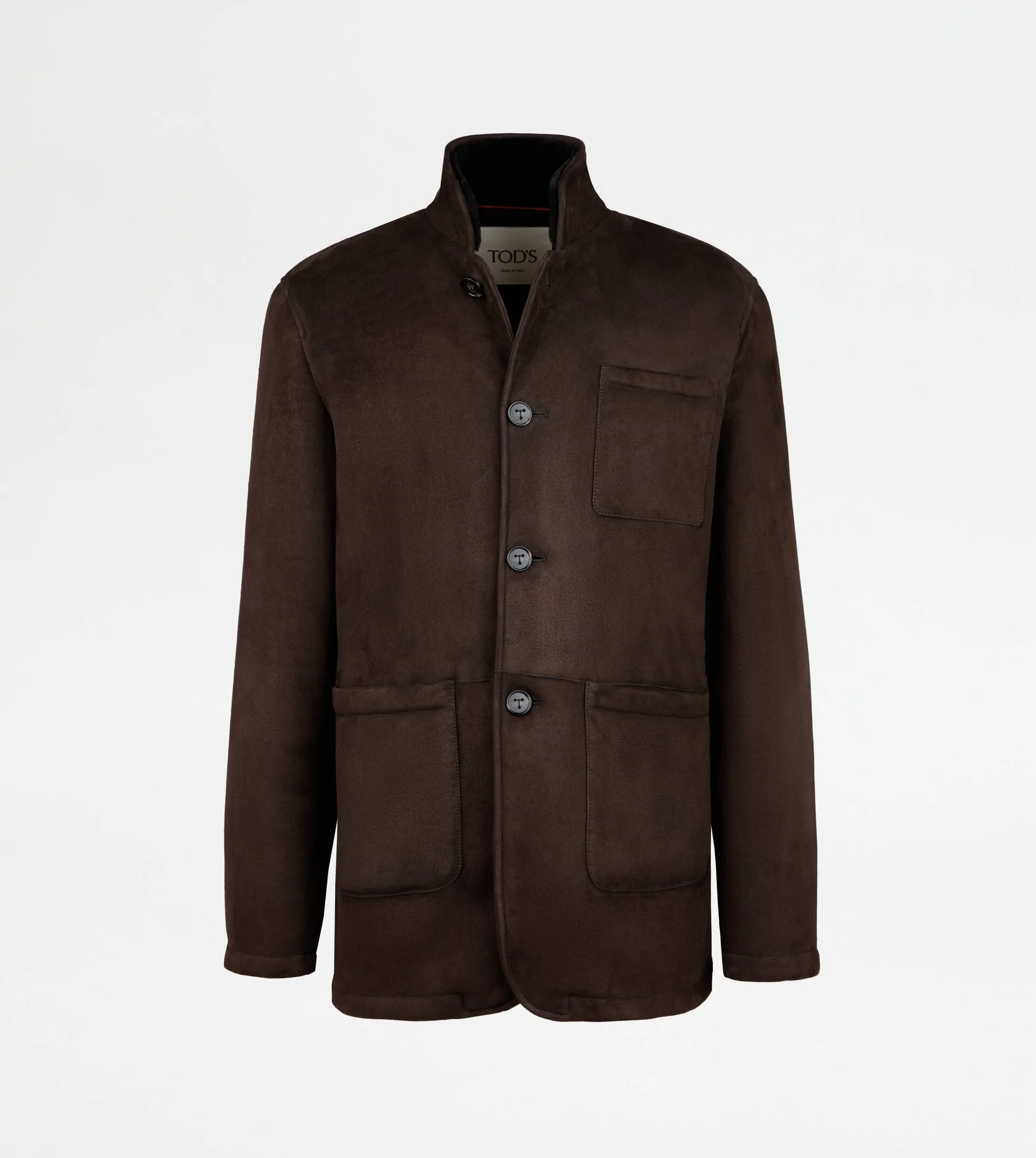 CASTELLO JACKET IN SHEARLING VELOUR - BROWN - 1