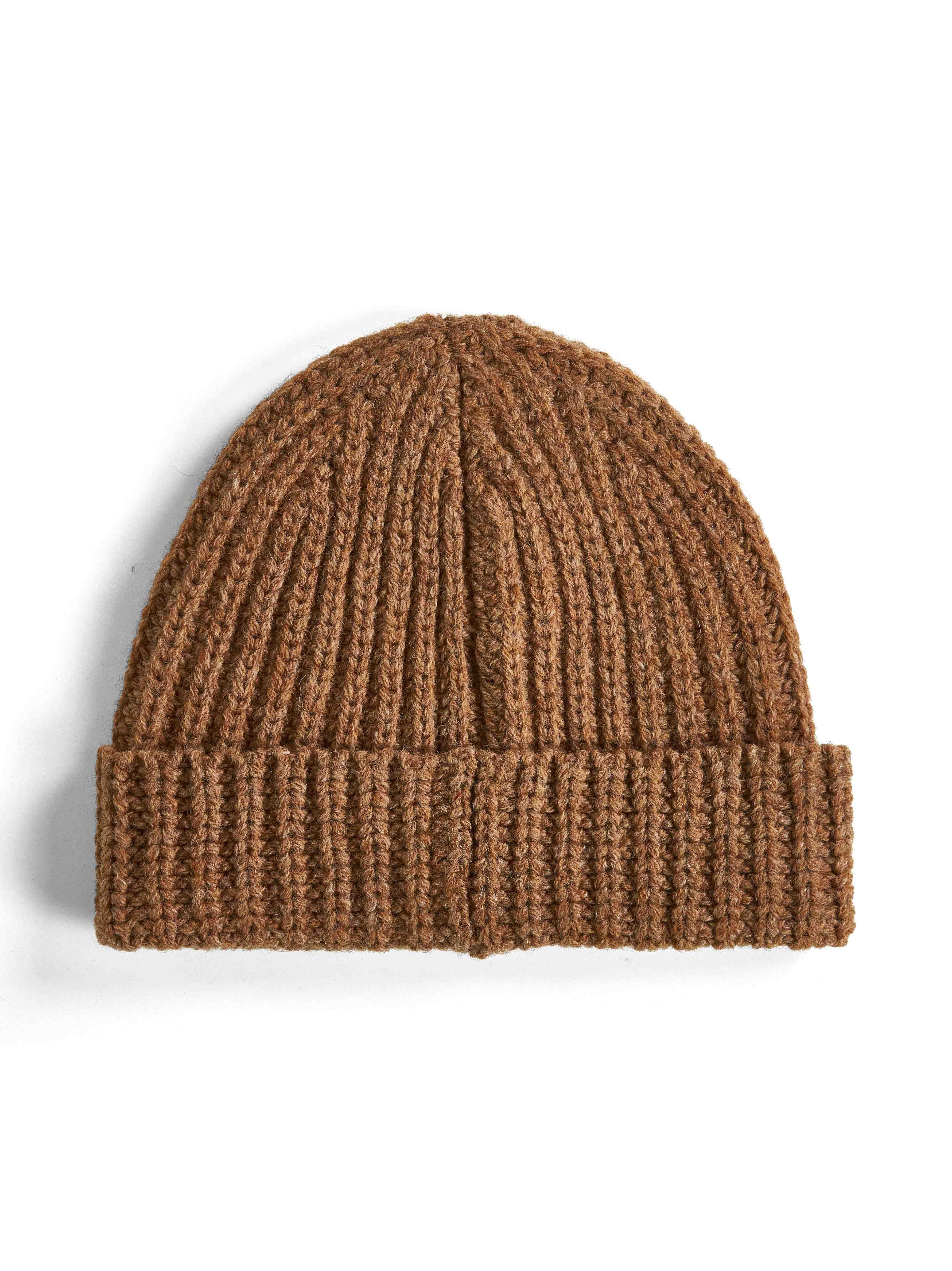 Hazelnut knit hand-stitched logo beanie - 2