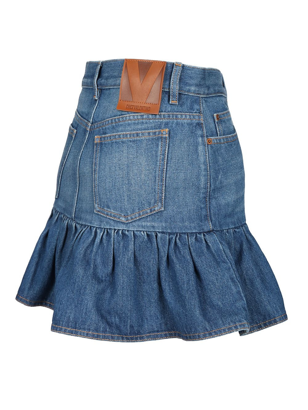 Look 70 - Gonna In Denim | Solid | Denim Lav. Blu Medio Skirts Blue - 3