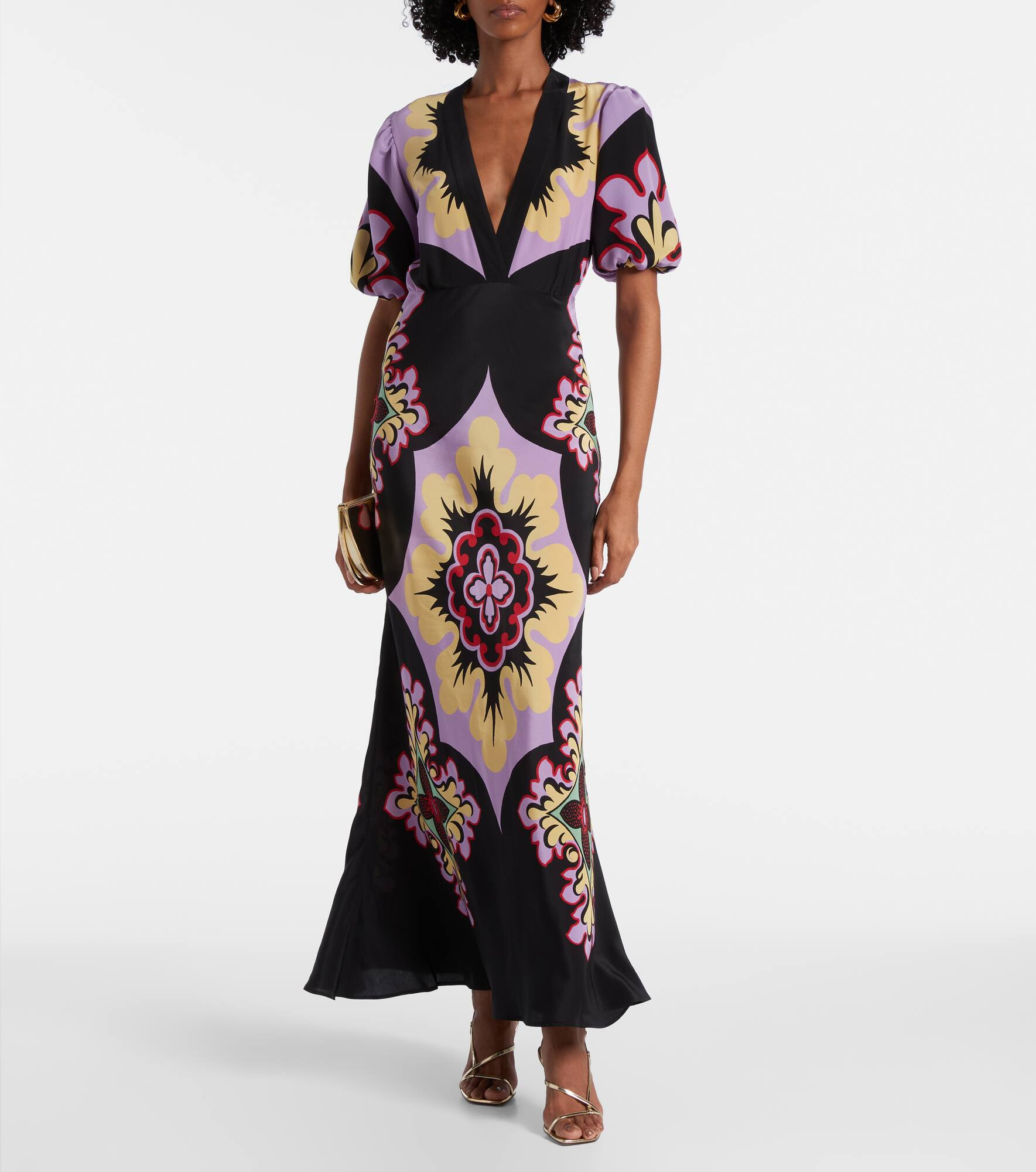 Marlene silk crêpe de chine maxi dress - 2