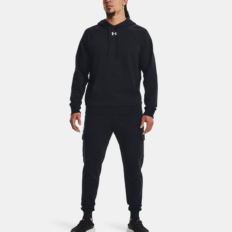 Under Armour Rival Fleece Cargo Joggers 'Black White' 1382134-001 - 3