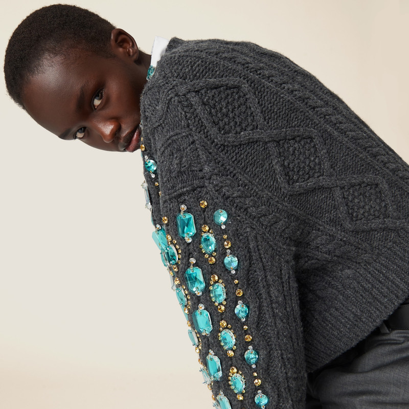 Wool knit cardigan 6