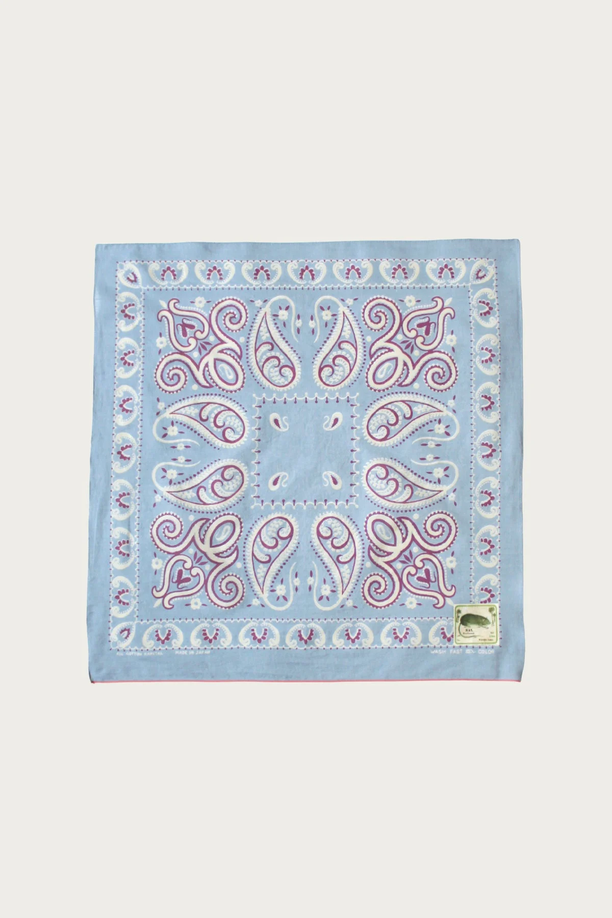 Fastcolor Selvedge Bandanna (SAMBO Paisely) 15x15 - Sax - 1